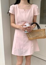 (DEFECT) L&rsquo; Amour French Garden Mini Dress in Pink