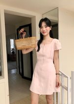 (DEFECT) L&rsquo; Amour French Garden Mini Dress in Pink