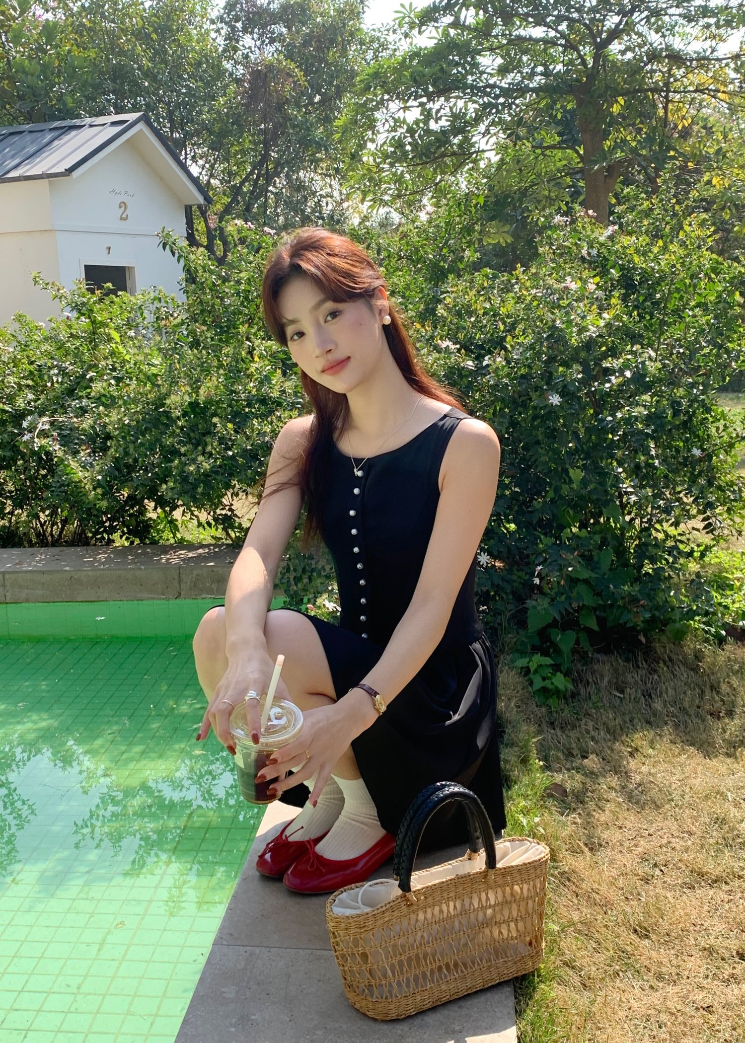 Diana Fleur Mini Dress in Black