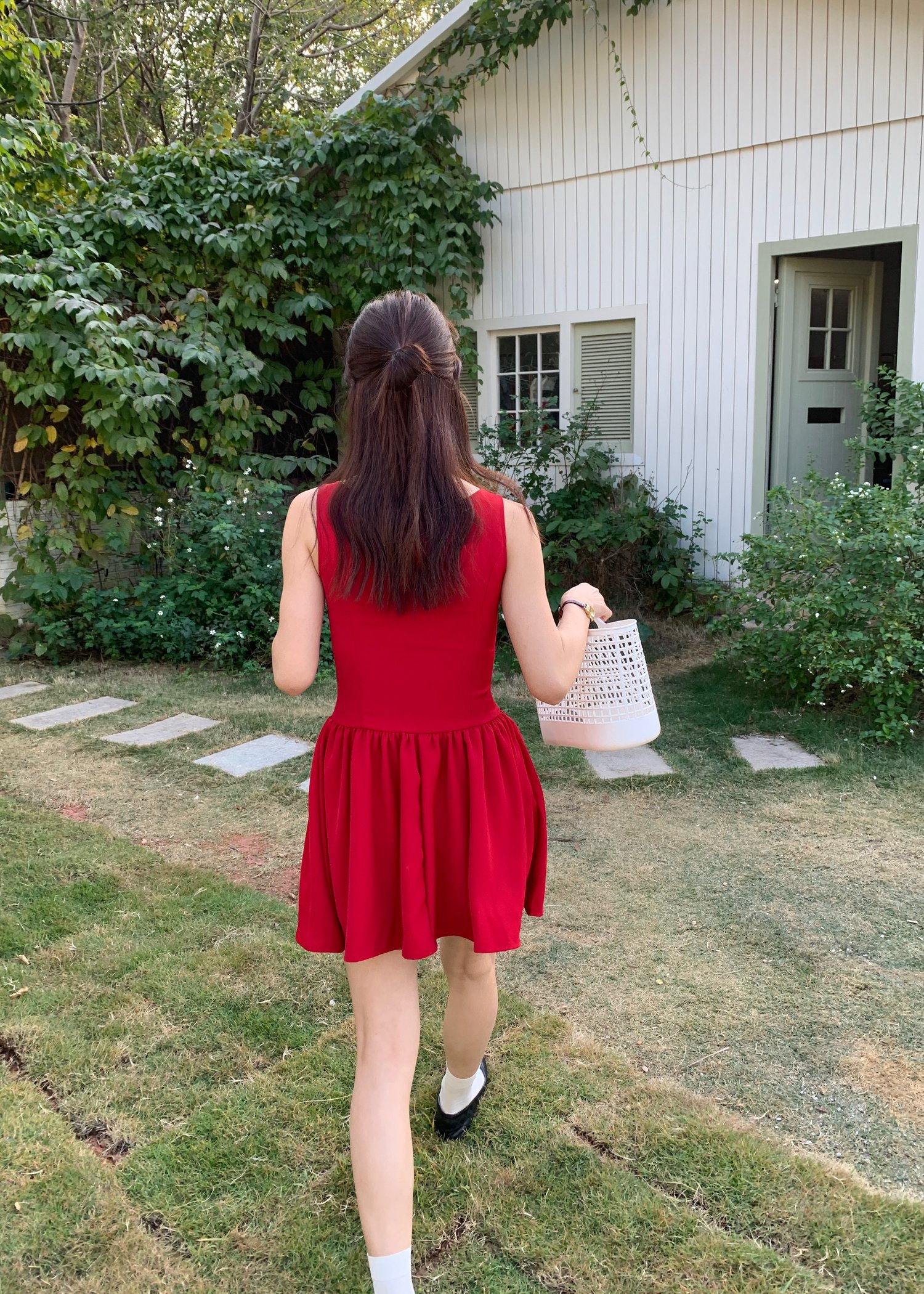 Diana Fleur Mini Dress in Red