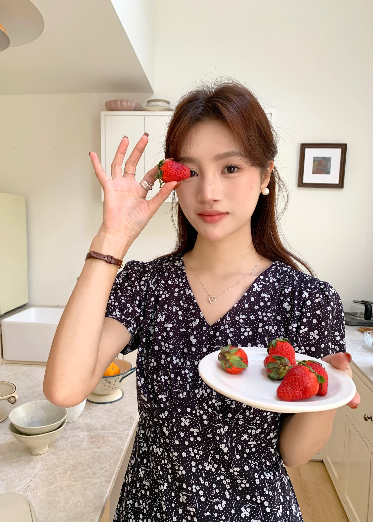 (DEFECT) Le' Reve Floral Mini Dress in Black