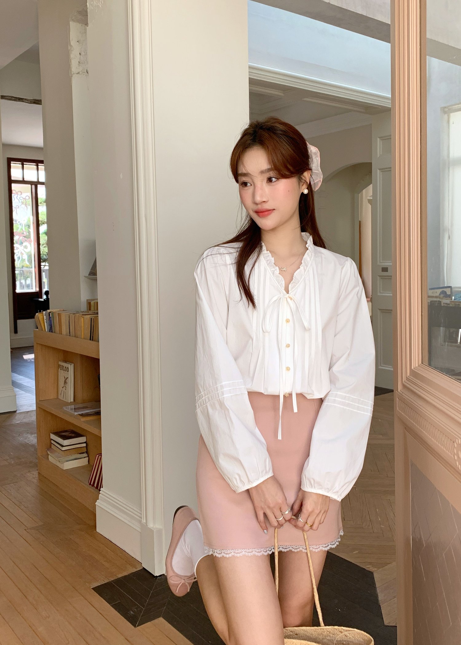 Iris Lacey Mini Skort in Blush