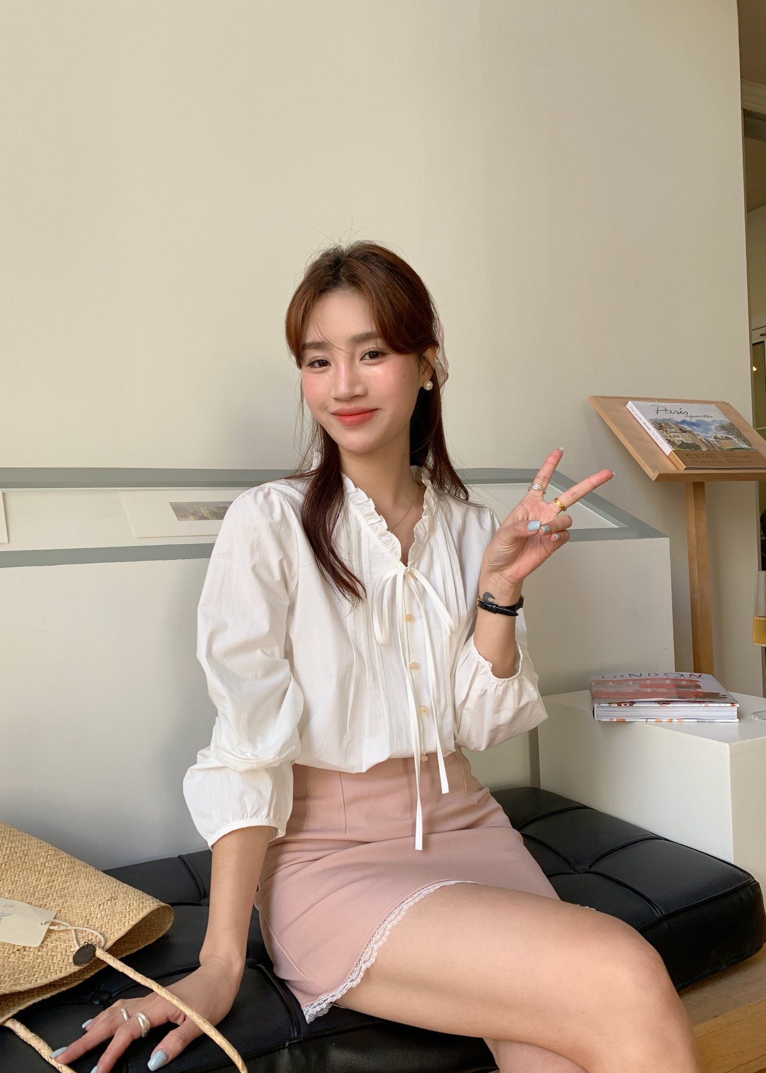 Iris Lacey Mini Skort in Blush