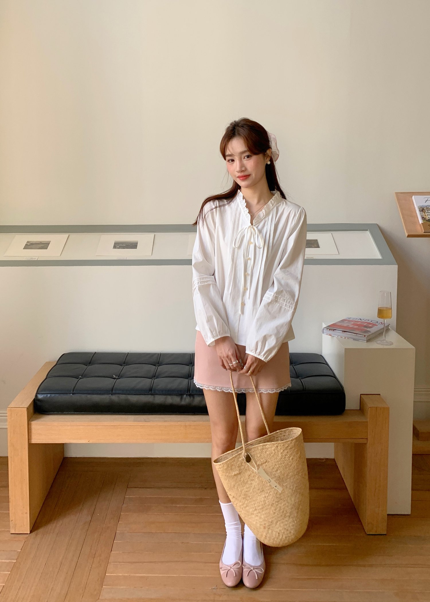 Iris Lacey Mini Skort in Blush