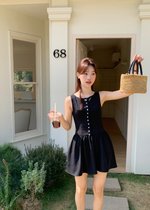 Diana Fleur Mini Dress in Black