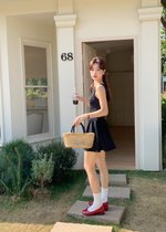 Diana Fleur Mini Dress in Black