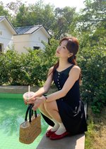 Diana Fleur Mini Dress in Black