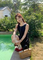 Diana Fleur Mini Dress in Black