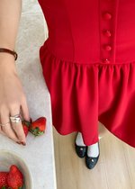 Diana Fleur Mini Dress in Red