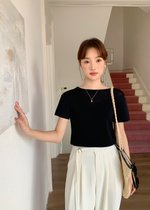 Classic Wide Leg Trousers in Apricot