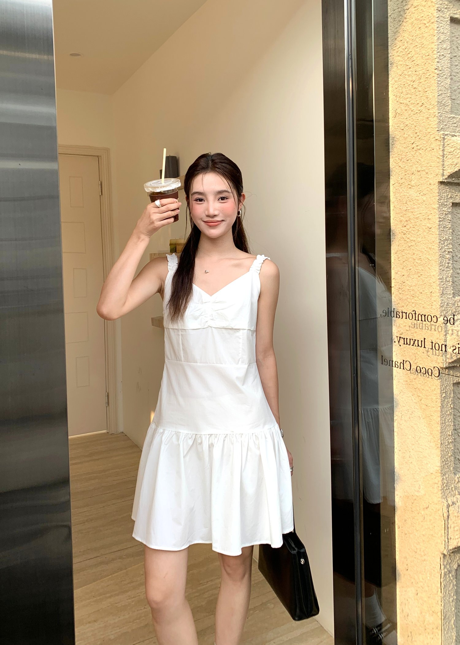 Belle Mini Dress in White