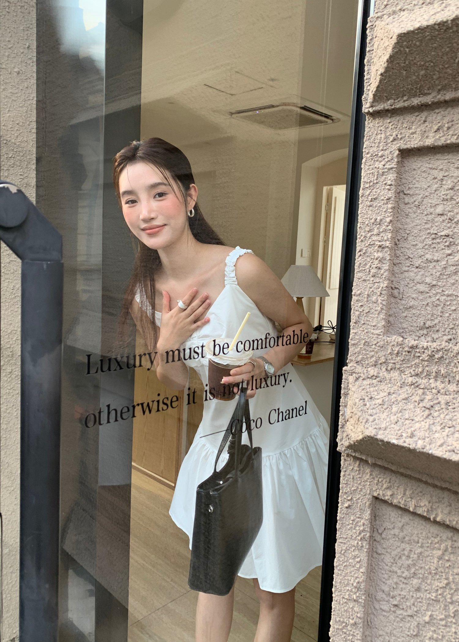 Belle Mini Dress in White