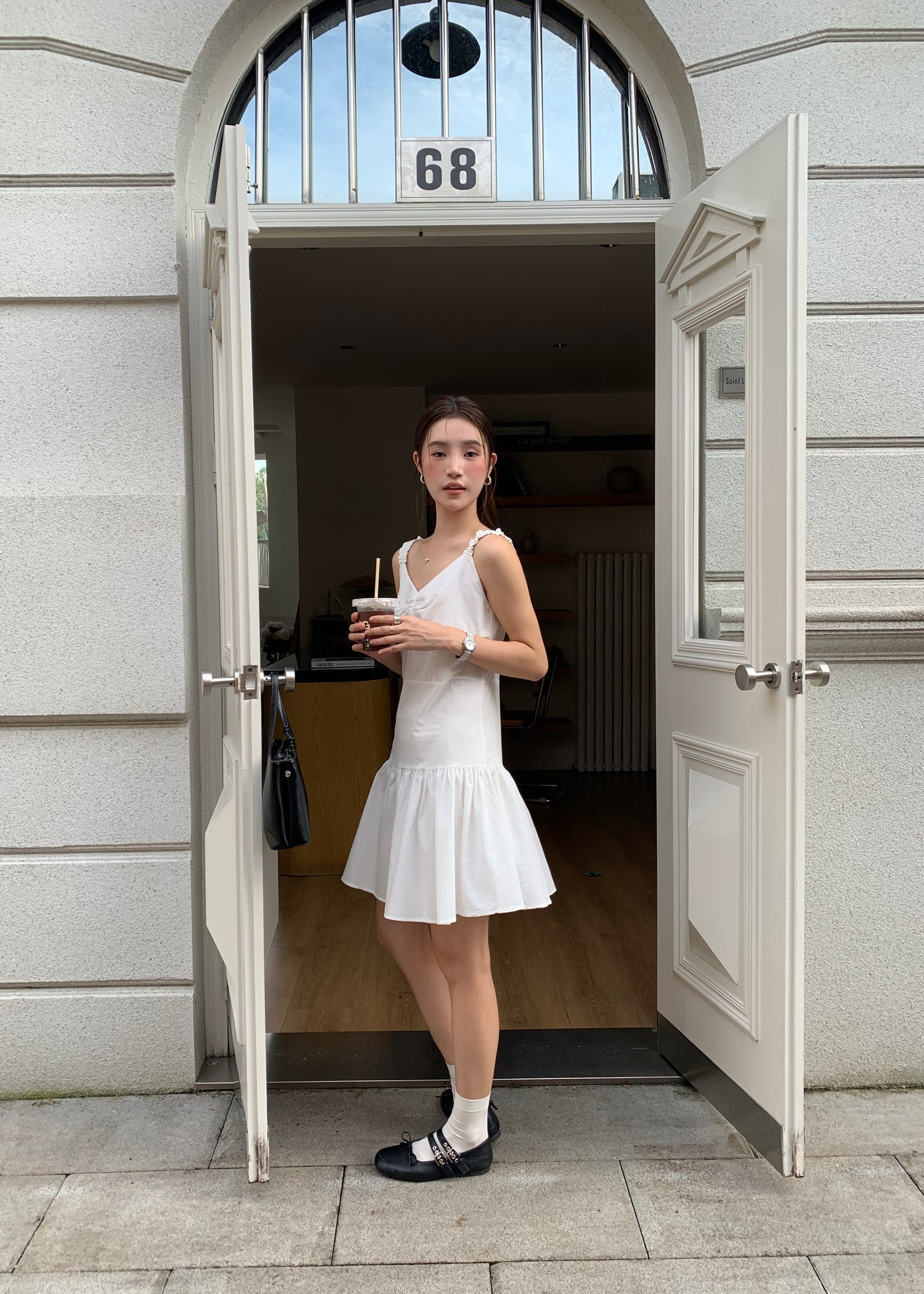 Belle Mini Dress in White