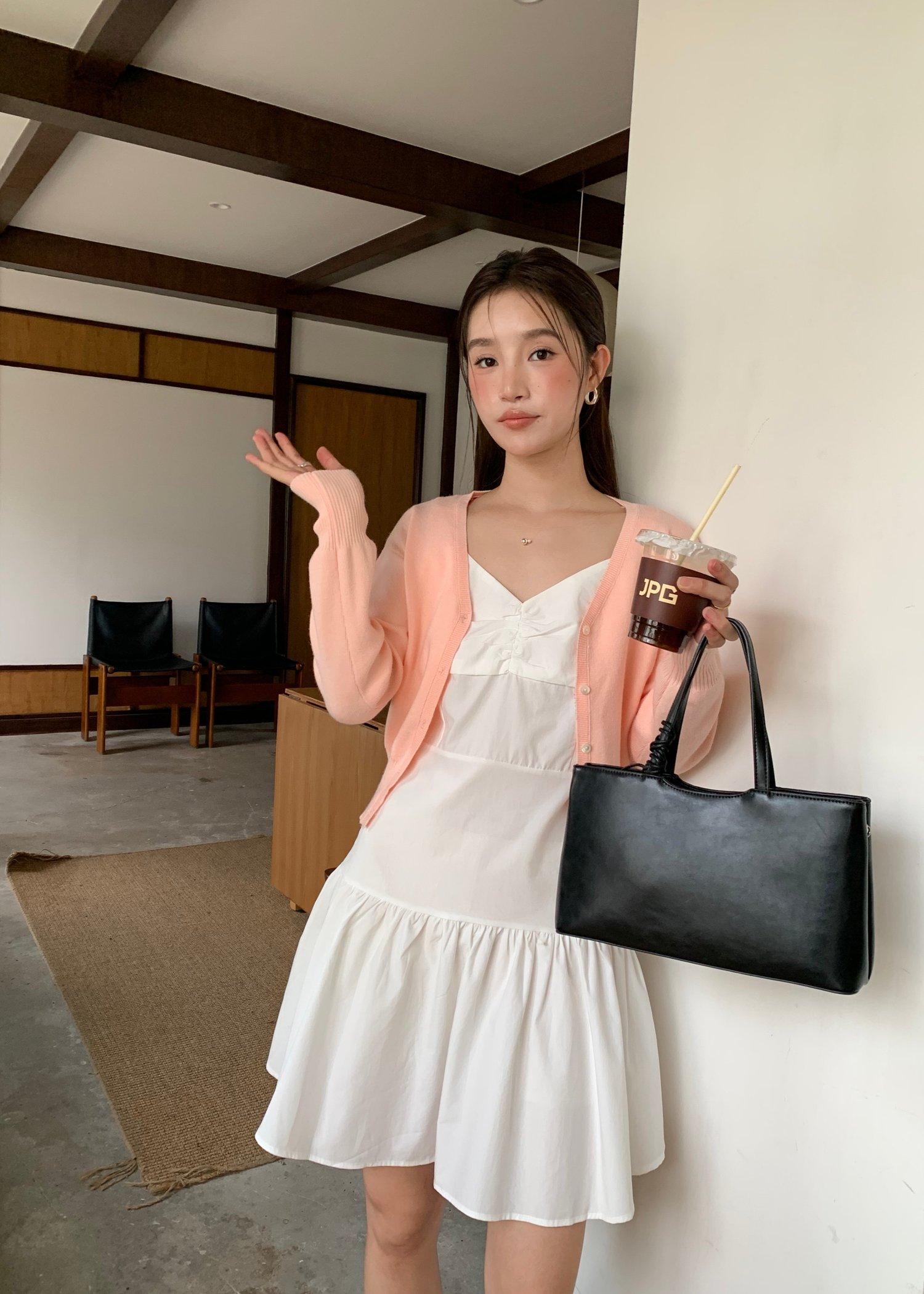 Belle Mini Dress in White