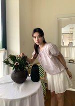 (DEFECT) Joan Ribbon Puffy Top in Yam