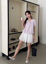 (DEFECT) Joan Ribbon Puffy Top in Yam