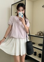 (DEFECT) Joan Ribbon Puffy Top in Yam