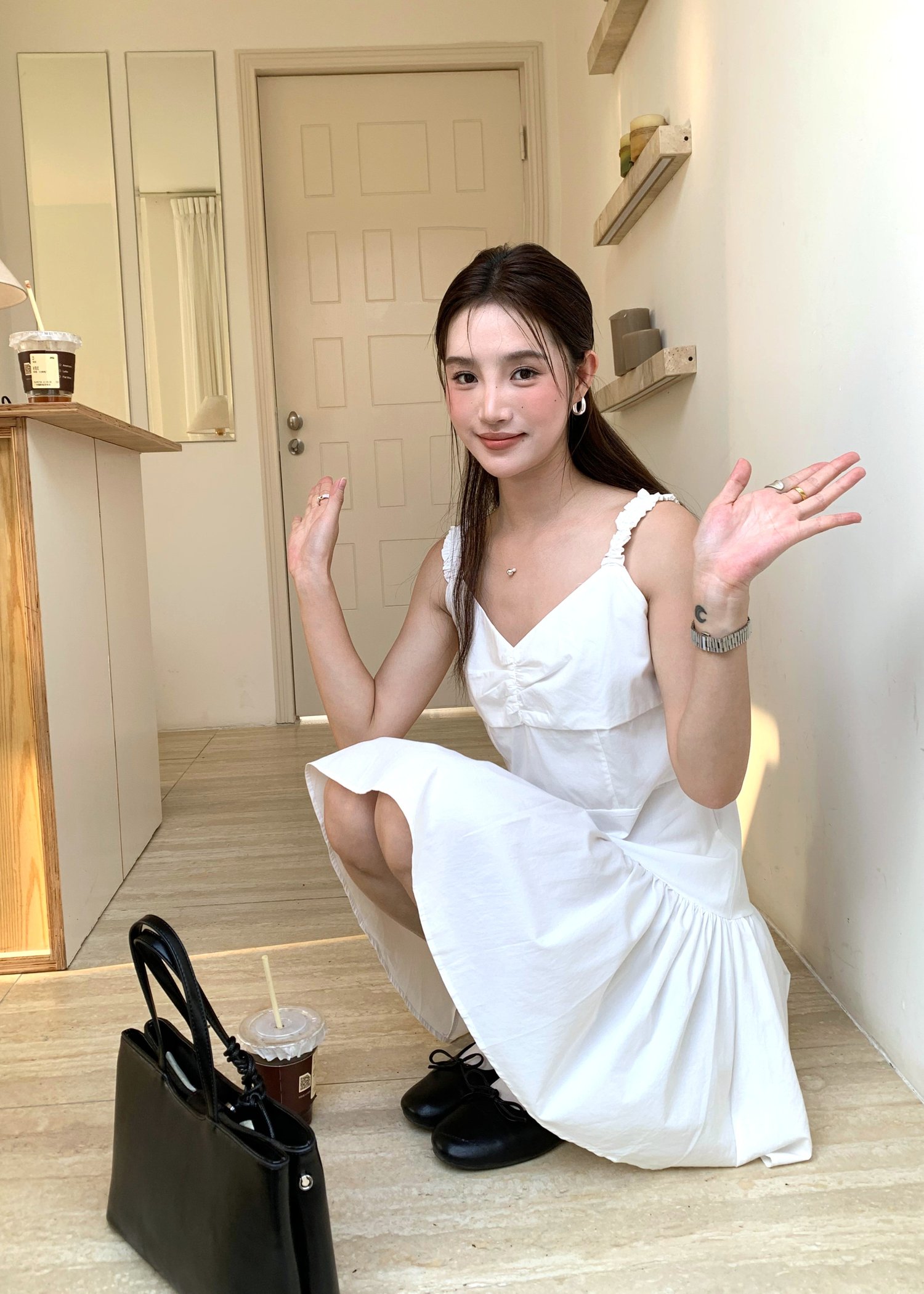 Belle Mini Dress in White