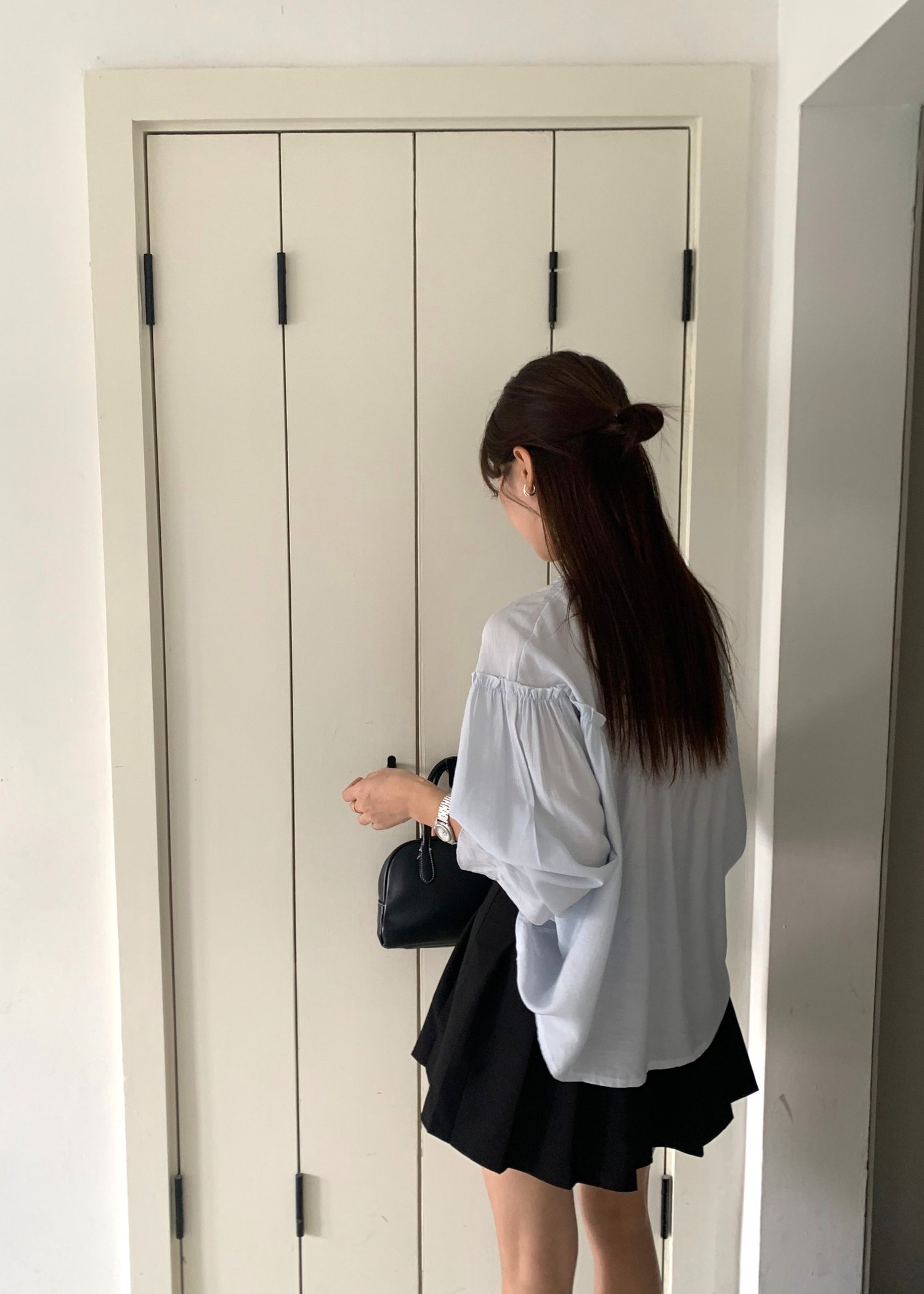 (DEFECT) Eileen Long Sleeve Blouse in Blue