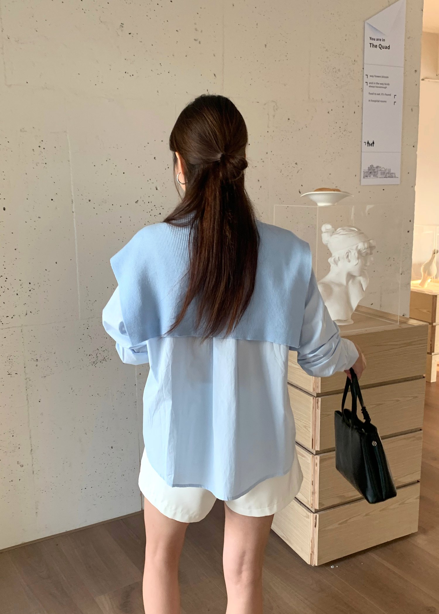 (DEFECT) Laure Everyday Blouse in Blue