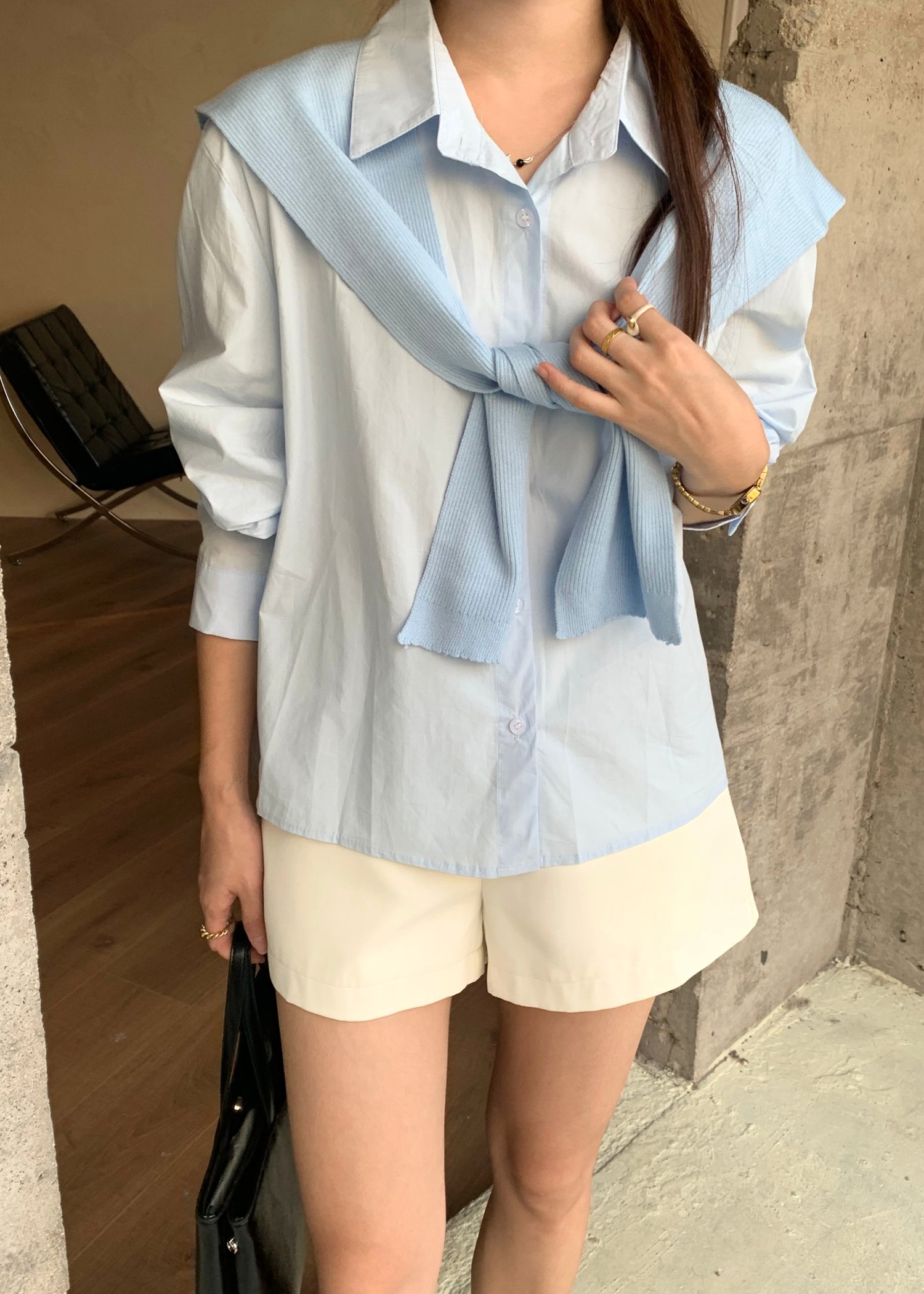 (DEFECT) Laure Everyday Blouse in Blue