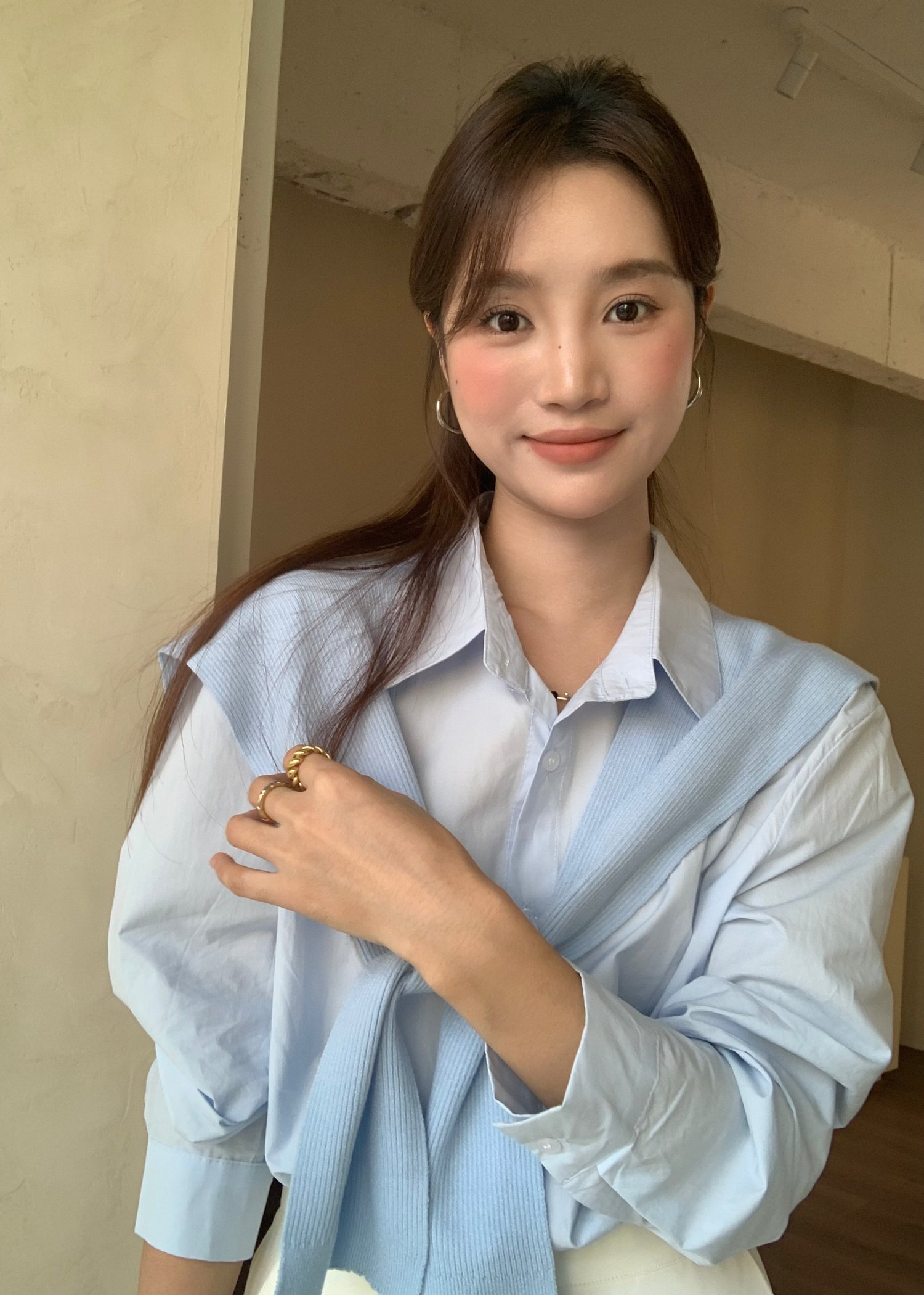 (DEFECT) Laure Everyday Blouse in Blue