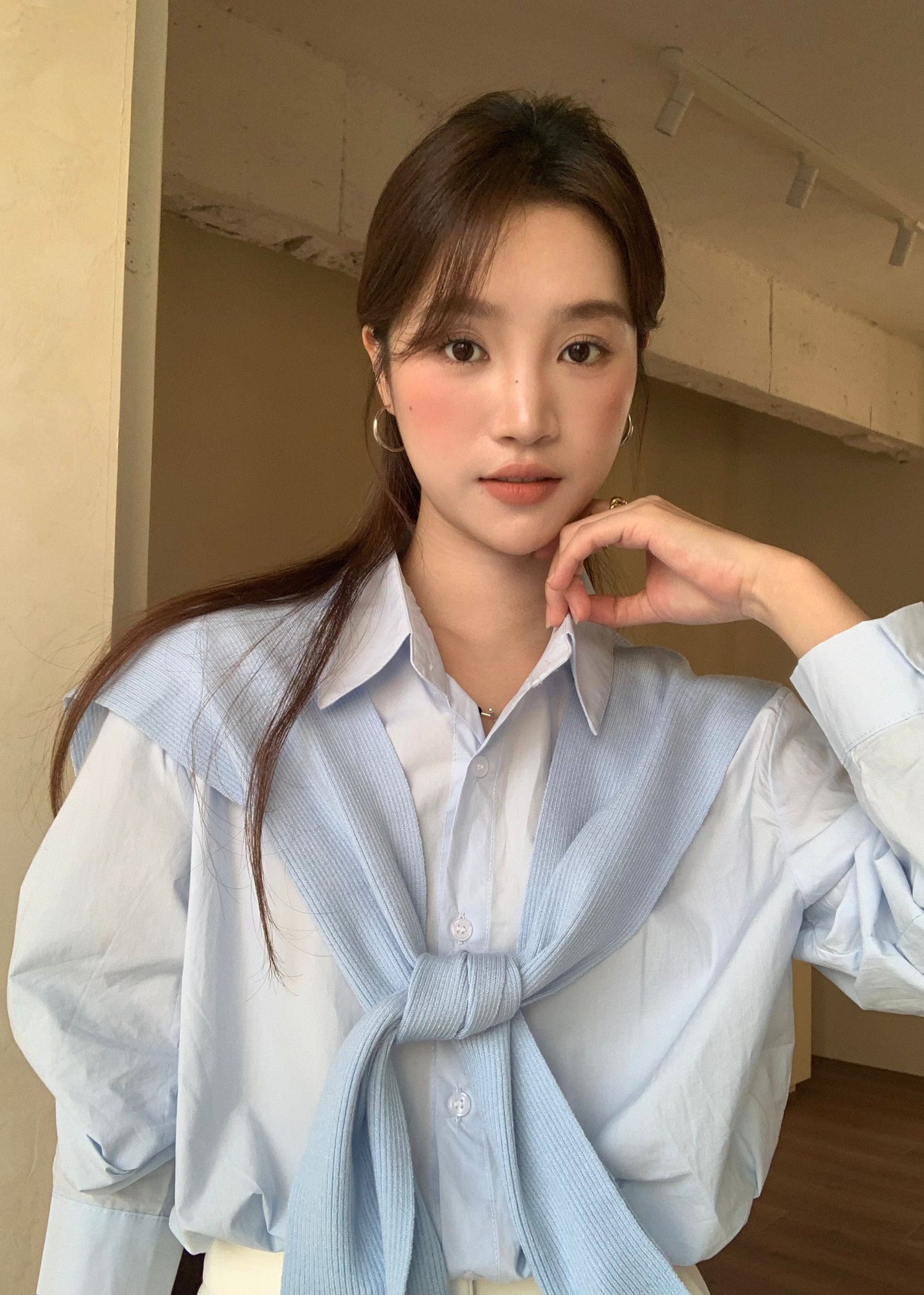 (DEFECT) Laure Everyday Blouse in Blue