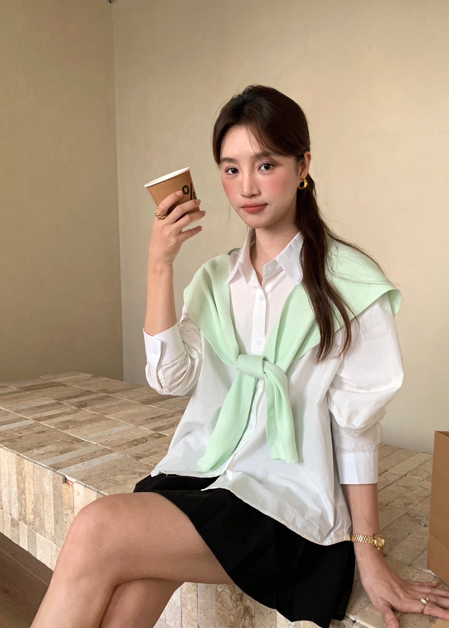 Laure Everyday Blouse in White