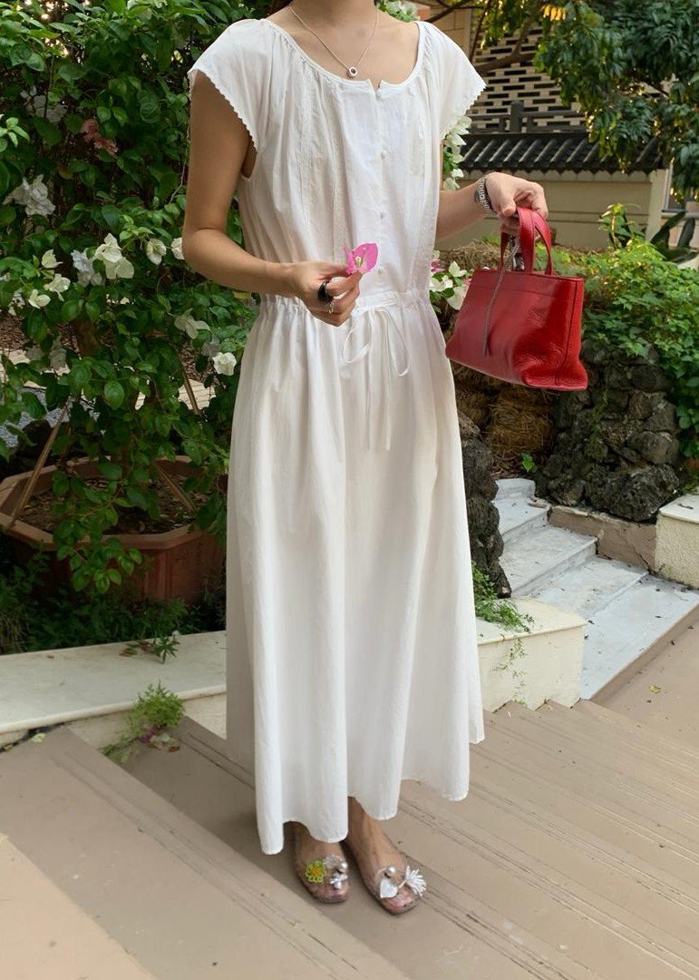 Cecilia Garden Maxi Dress in White