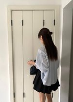 (DEFECT) Eileen Long Sleeve Blouse in Blue