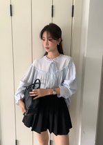 (DEFECT) Eileen Long Sleeve Blouse in Blue