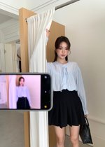 (DEFECT) Eileen Long Sleeve Blouse in Blue
