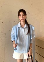 (DEFECT) Laure Everyday Blouse in Blue