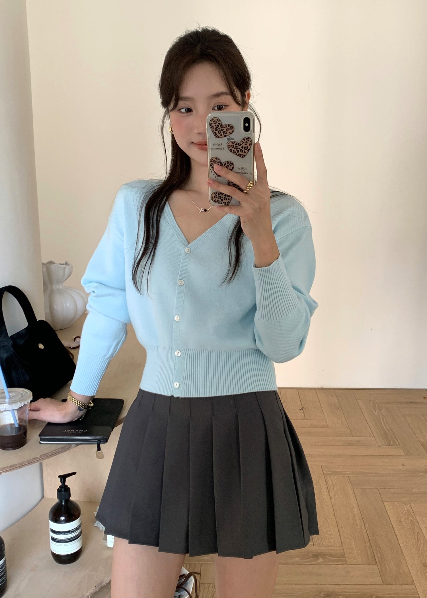 (DEFECT) Elena Long Sleeve Knit Top in Blue