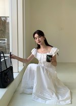 Lana Ruffle Pleated Top in White