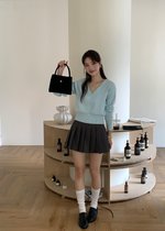 (DEFECT) Elena Long Sleeve Knit Top in Blue