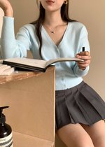 (DEFECT) Elena Long Sleeve Knit Top in Blue