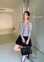 Elena Long Sleeve Knit Top in Grey