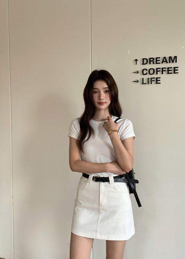 365 Days Basic Cotton Tee in White