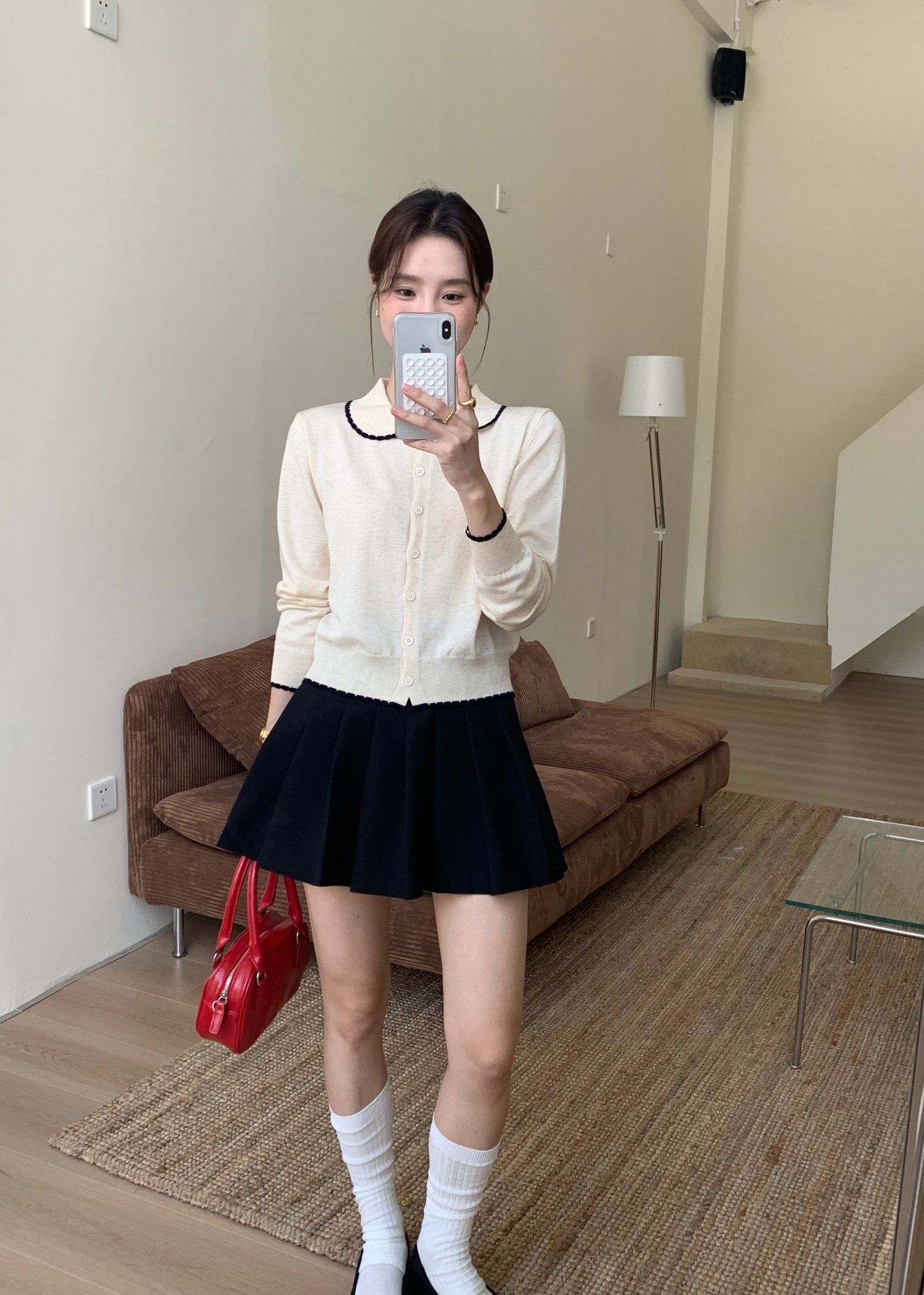 Ariel Knit Cardigan in Oat