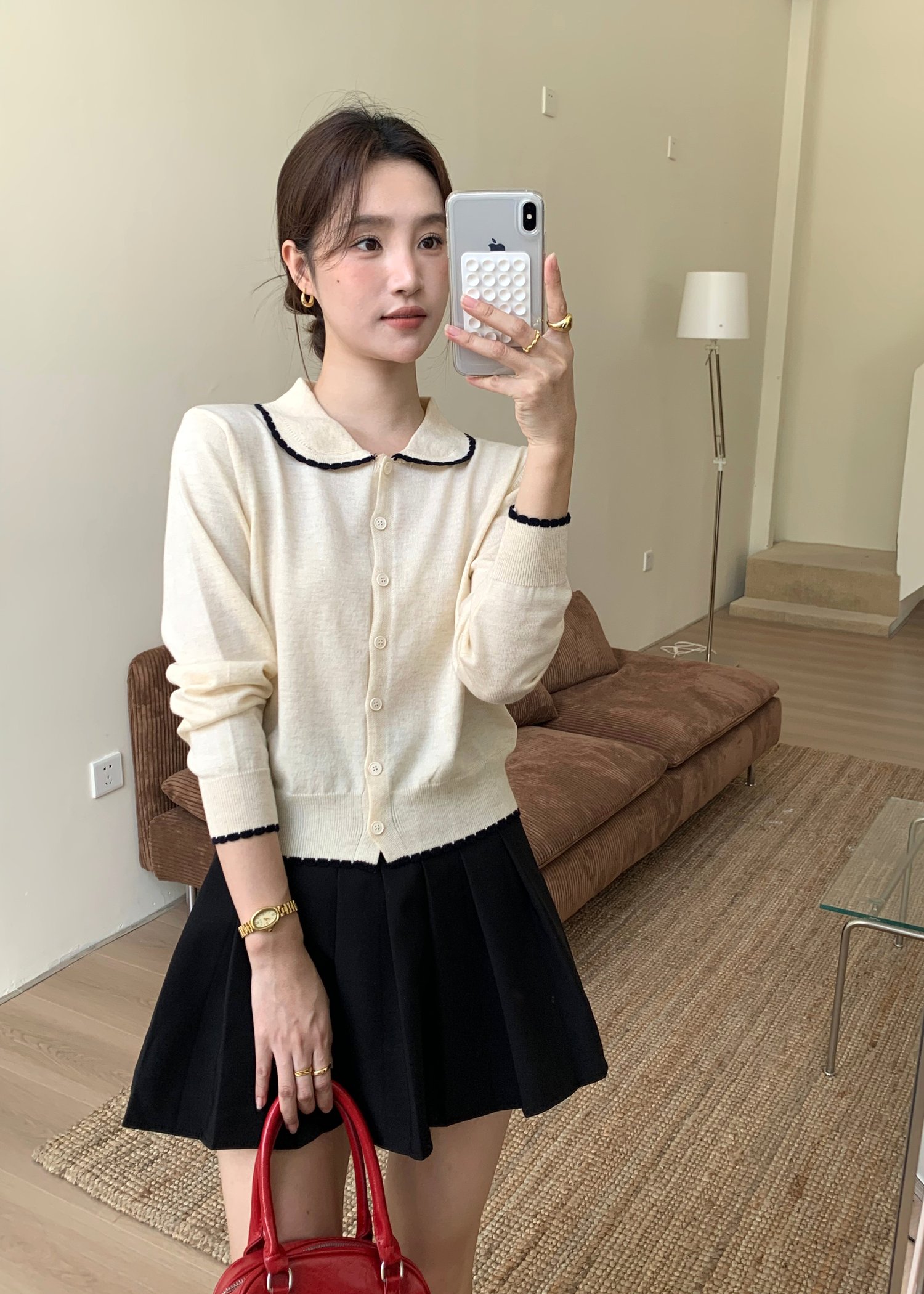 Ariel Knit Cardigan in Oat