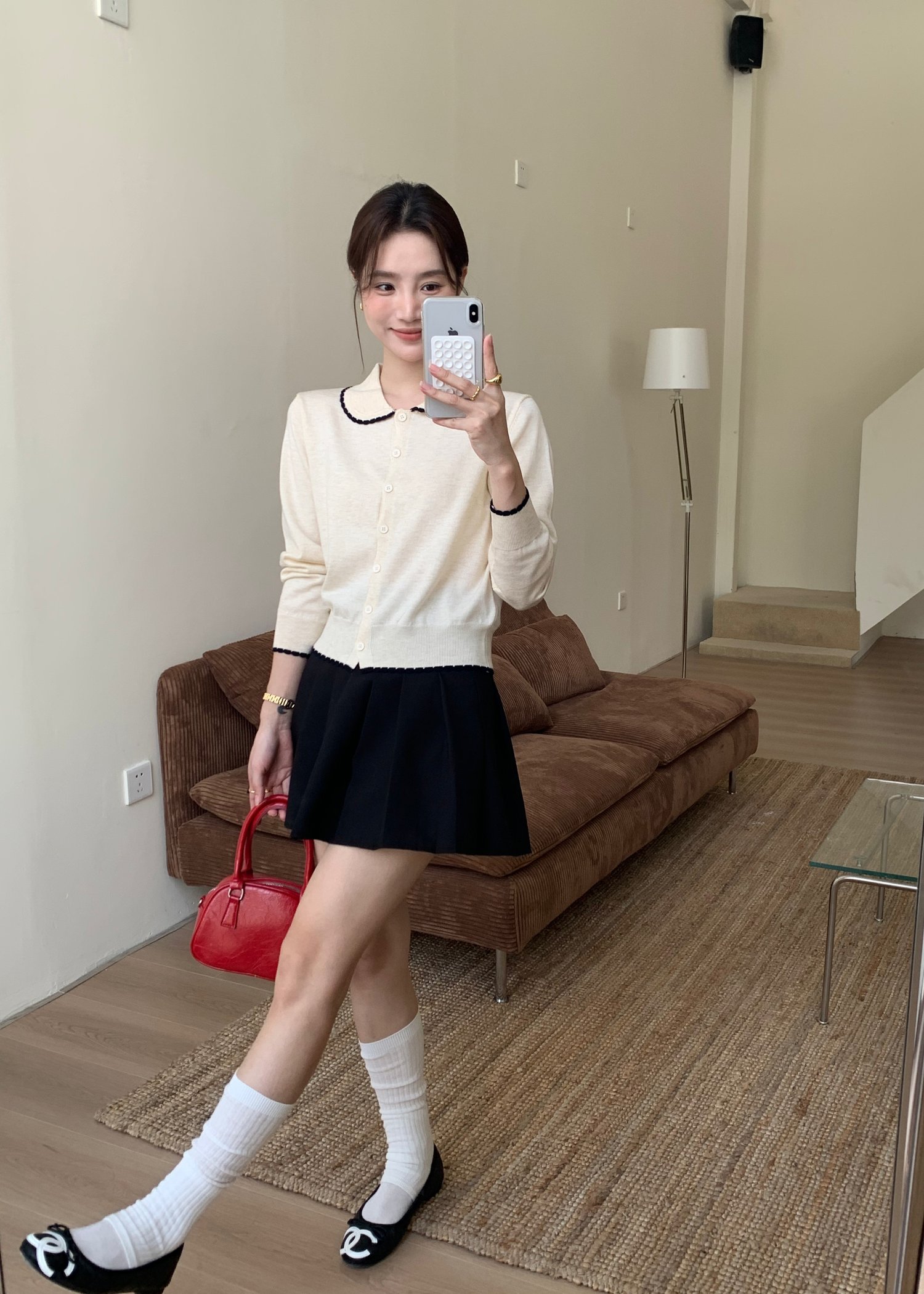 Ariel Knit Cardigan in Oat