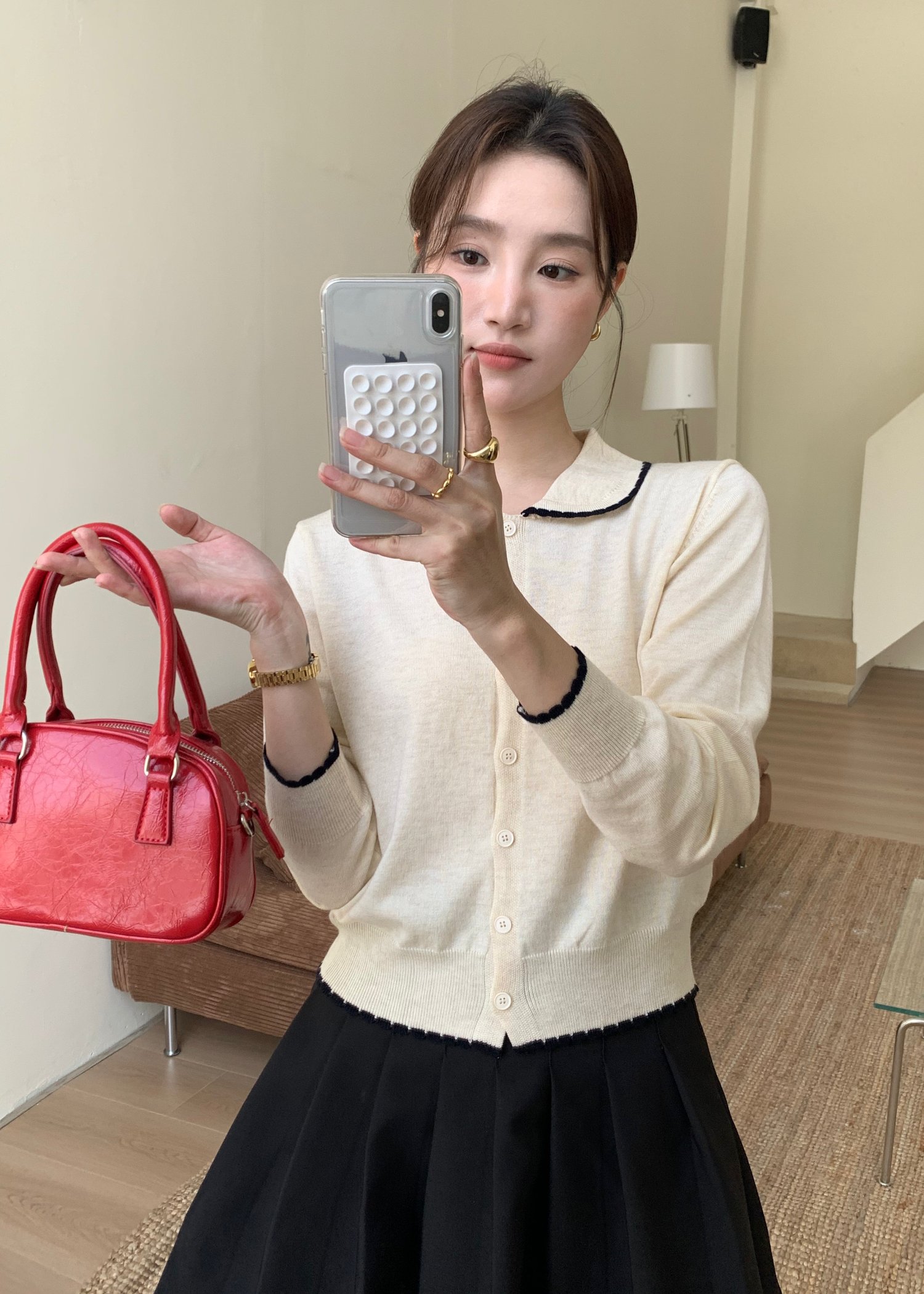 Ariel Knit Cardigan in Oat