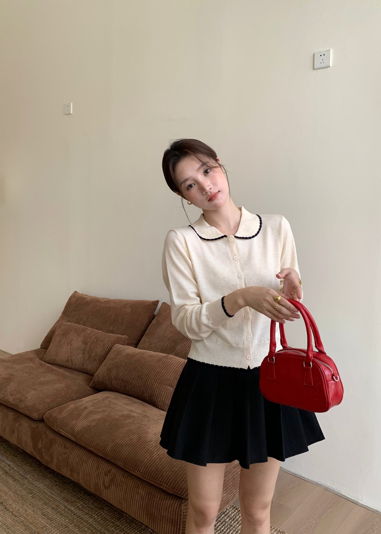 Ariel Knit Cardigan in Oat