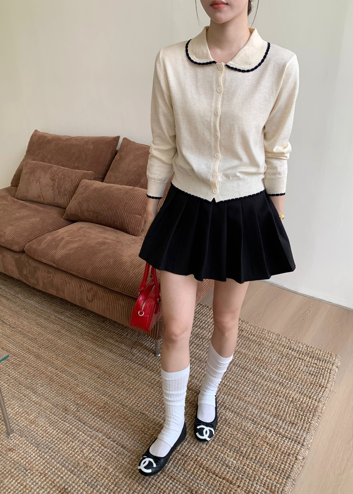 Ariel Knit Cardigan in Oat