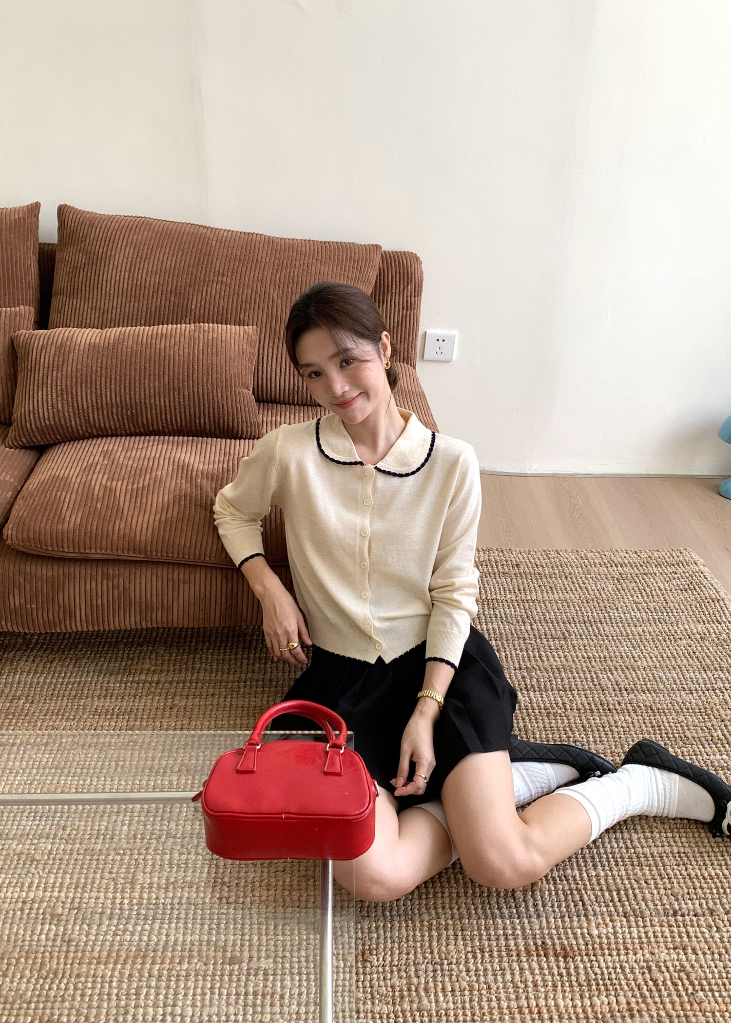 Ariel Knit Cardigan in Oat