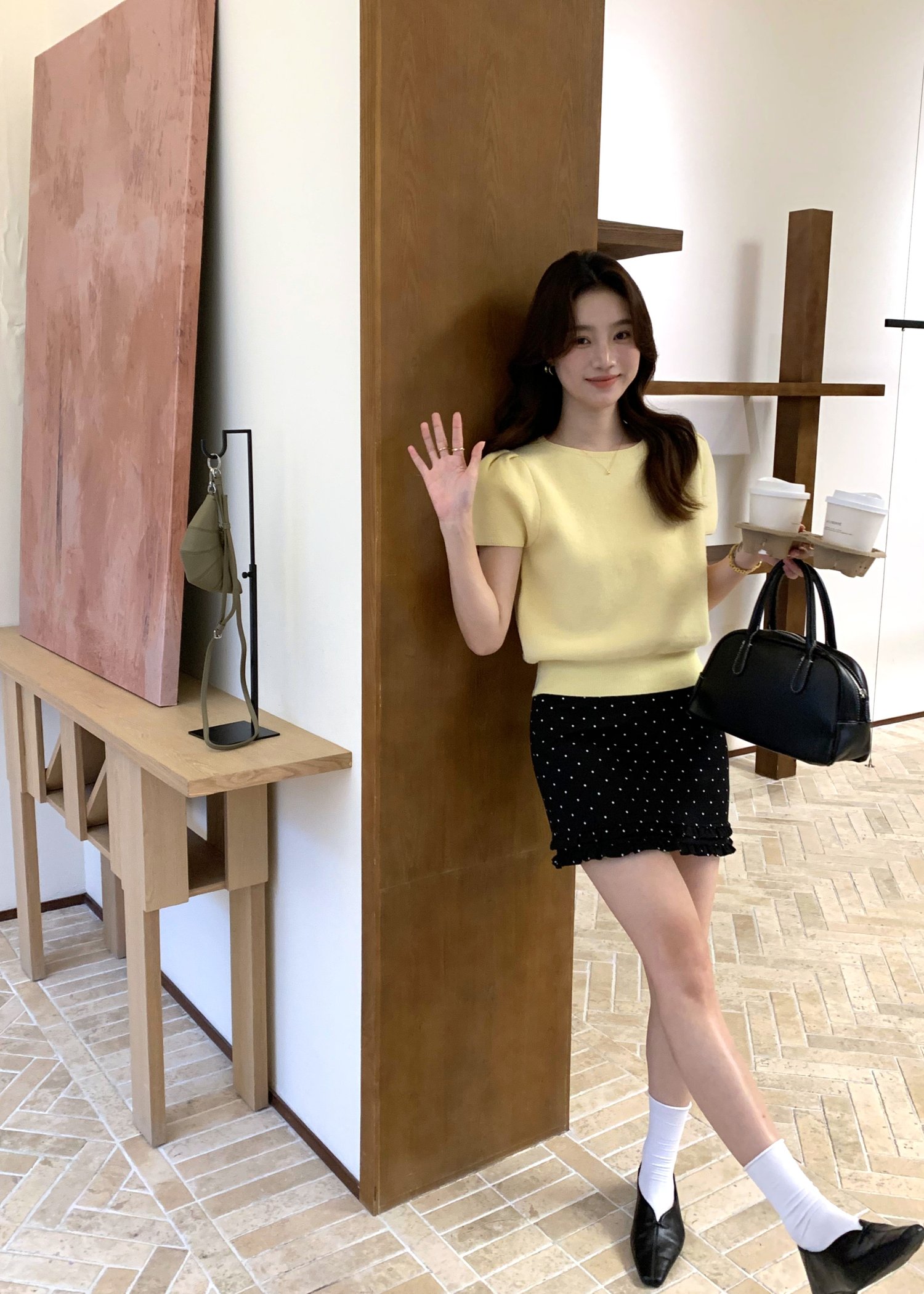 (DEFECT) Josie Fufu Knit Top in Yellow