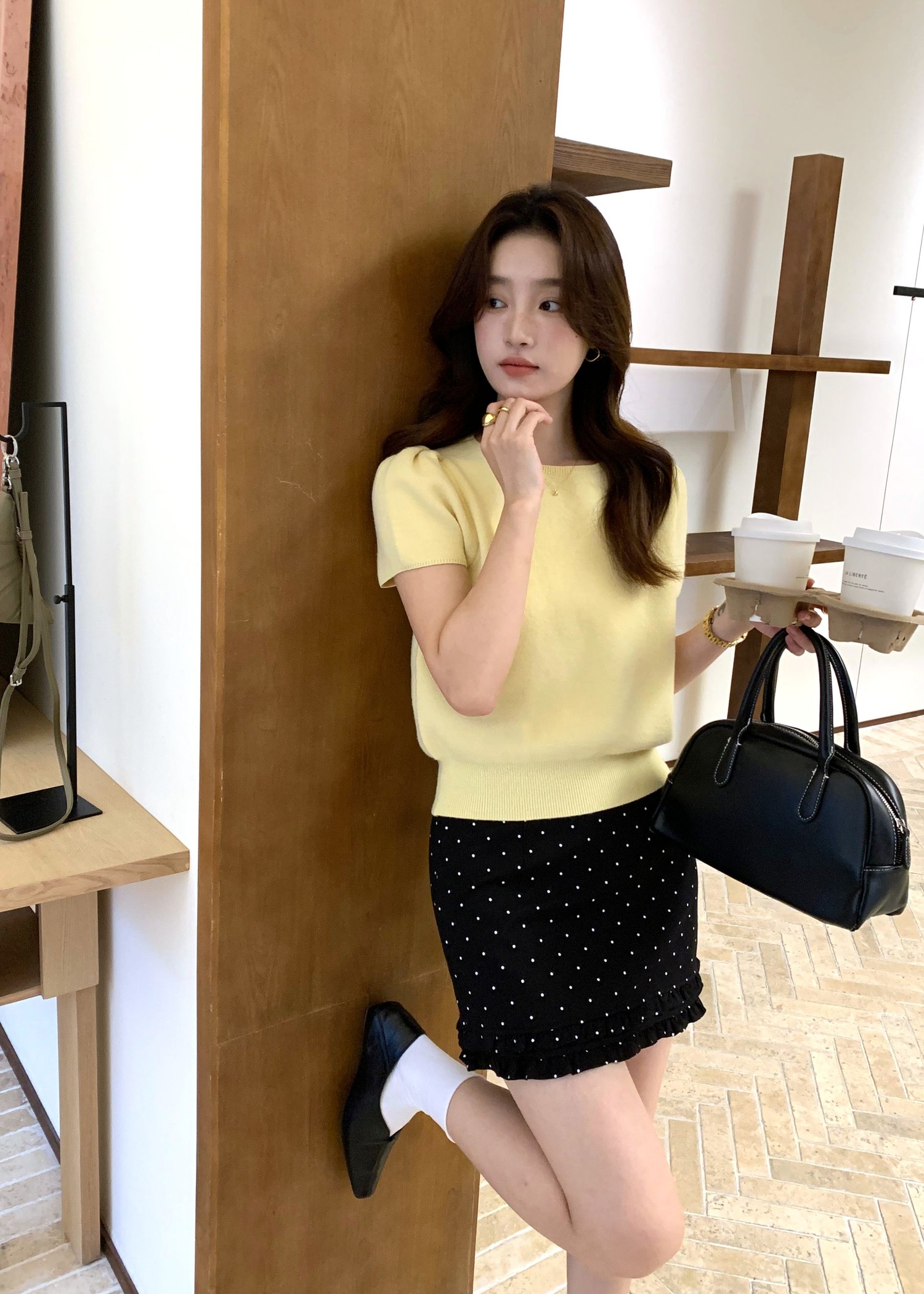 (DEFECT) Josie Fufu Knit Top in Yellow