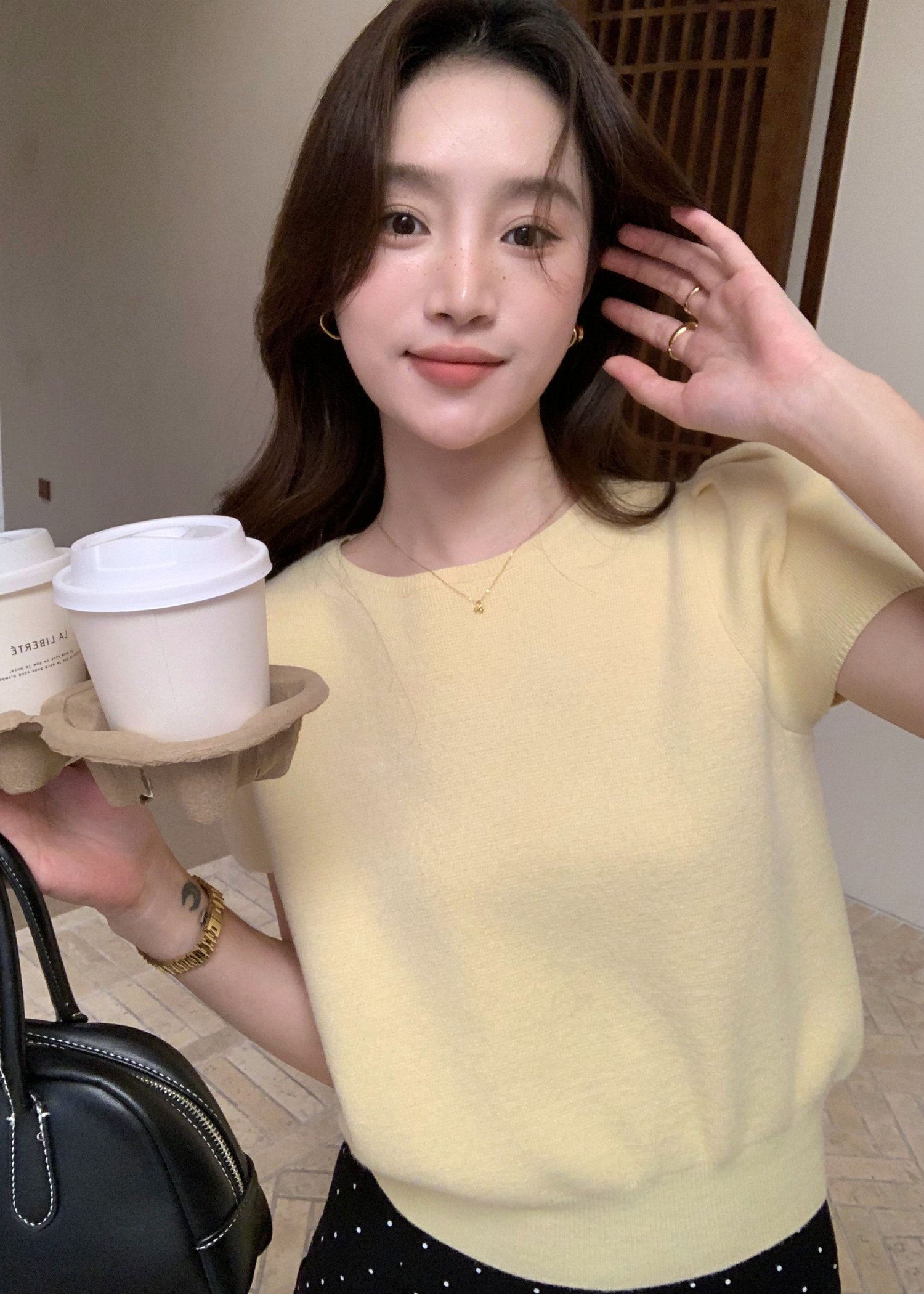 (DEFECT) Josie Fufu Knit Top in Yellow