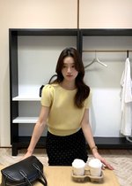 (DEFECT) Josie Fufu Knit Top in Yellow